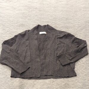 Calvin Klein, S || Heather Gray Cropped Cardigan